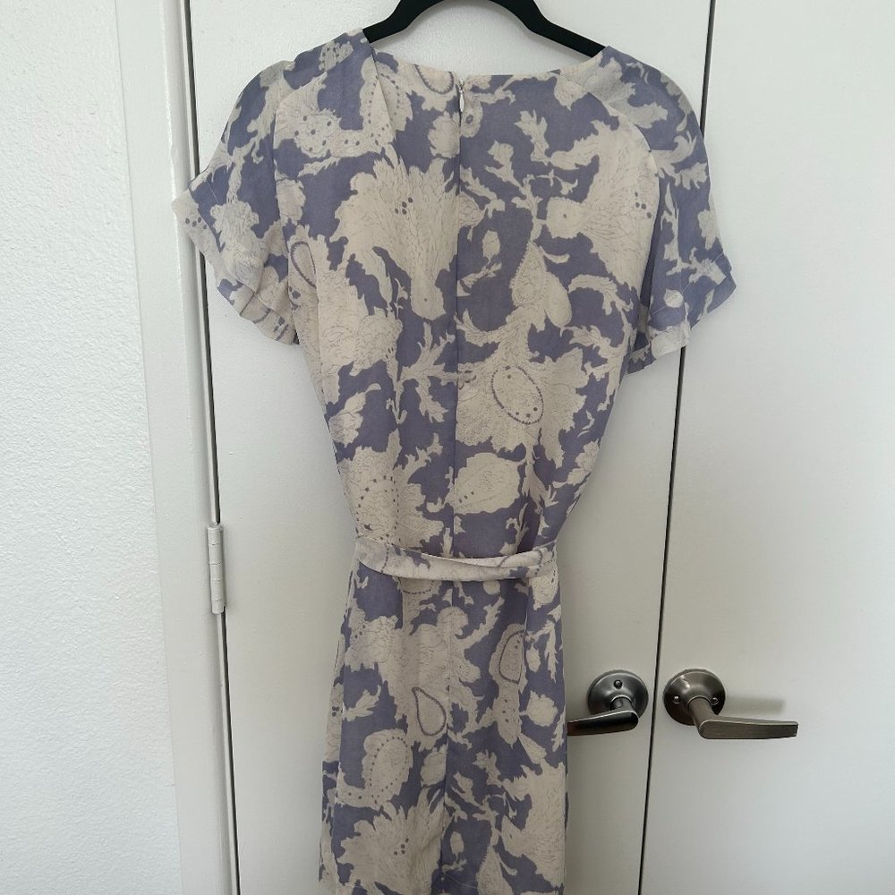 Purple and White Banana Republic Dress